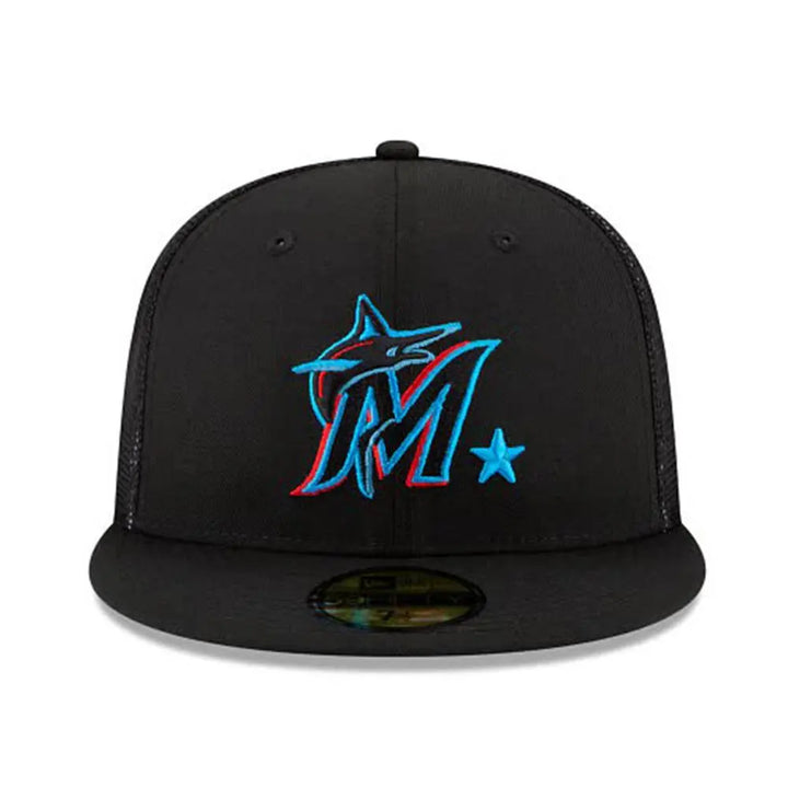 New Era Men 59Fifty MLB Miami Marlins ASGW Black Mesh back Fitted-Nexus Clothing