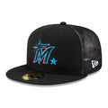 New Era Men 59Fifty MLB Miami Marlins ASGW Black Mesh back Fitted