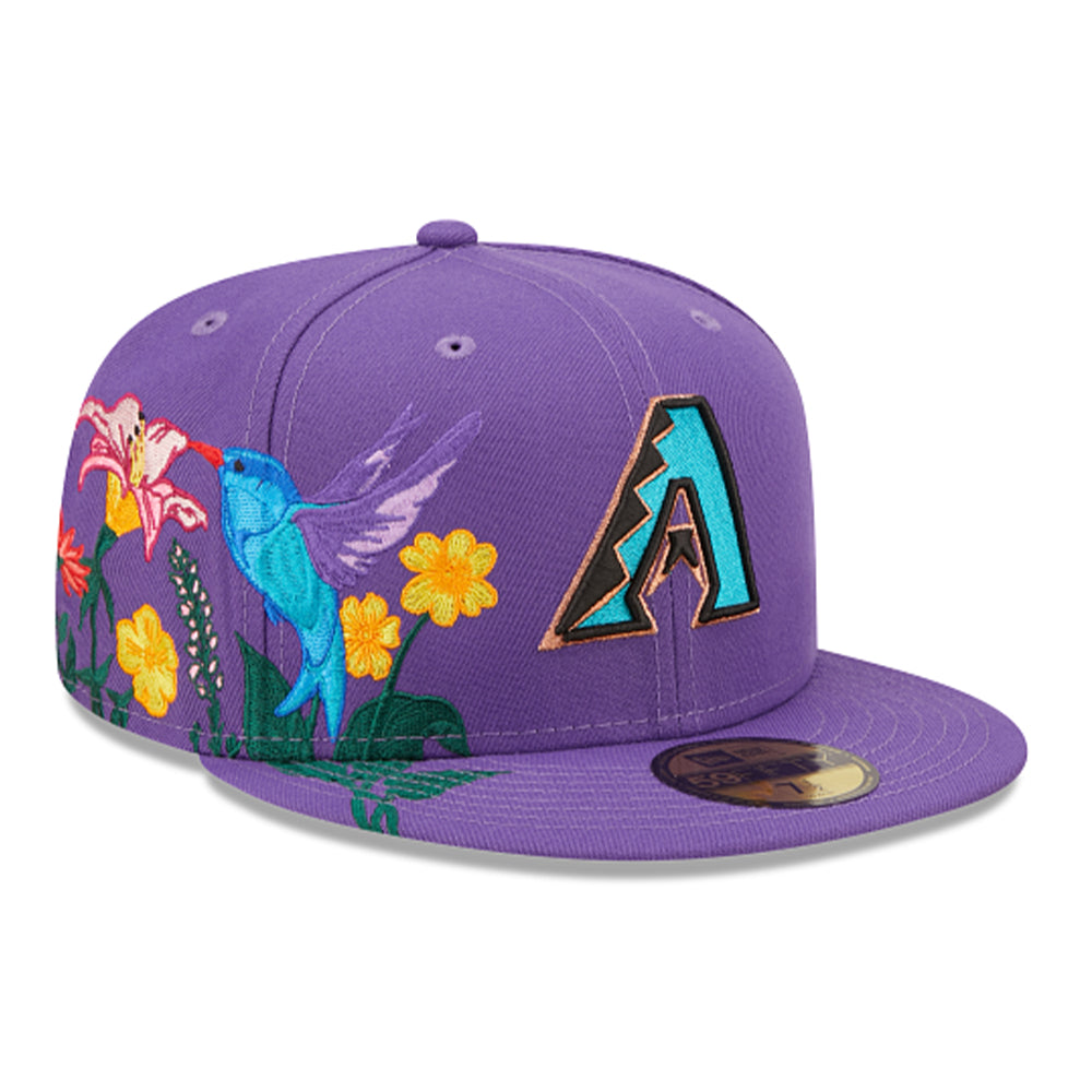 New Era Men Arizona Diamondbacks Blooming 59FIFTY Fitted (Purple)-Nexus Clothing