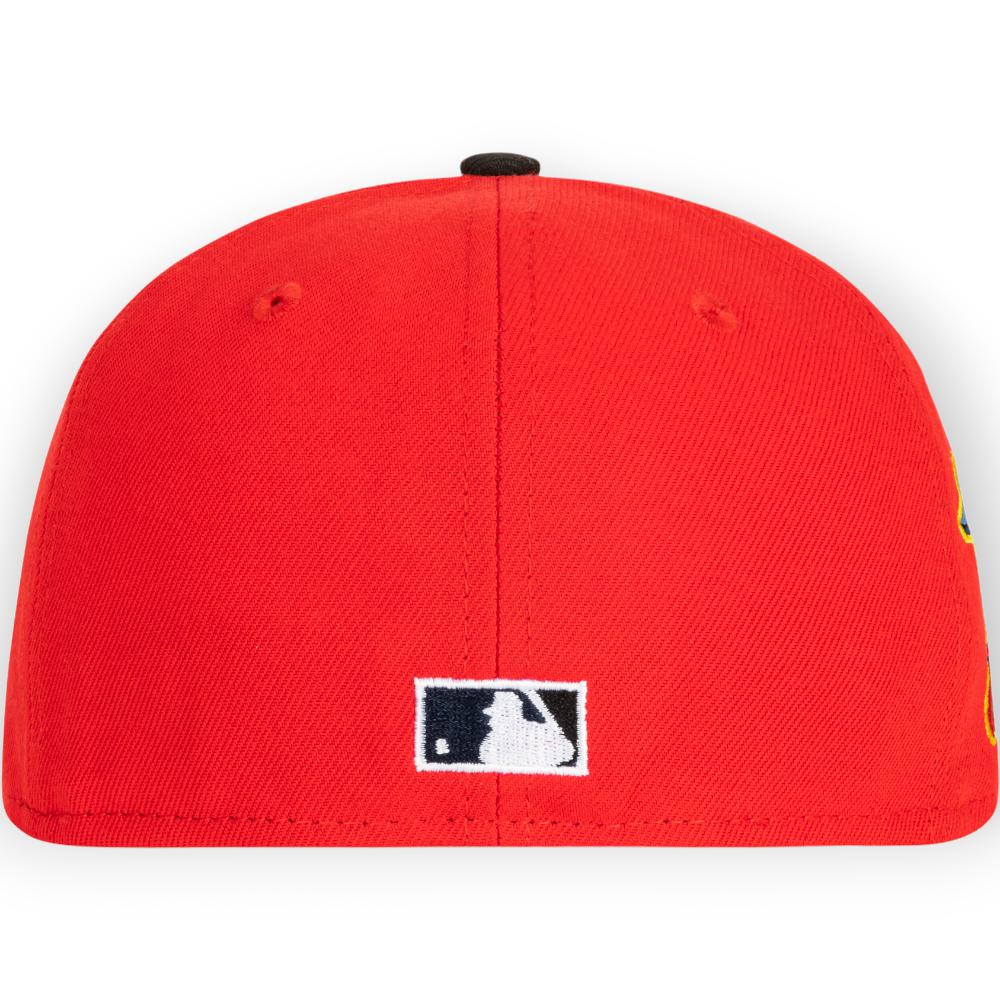 New Era Men Atlanta Braves Hat (Cardinal Red Black)-Nexus Clothing