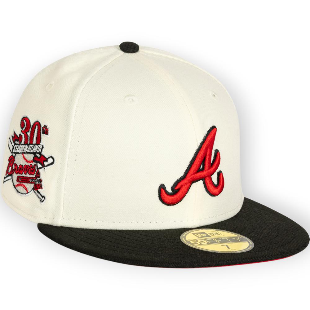 New Era Men Atlanta Braves Hat (Creamy Black), Creamy Black / 8