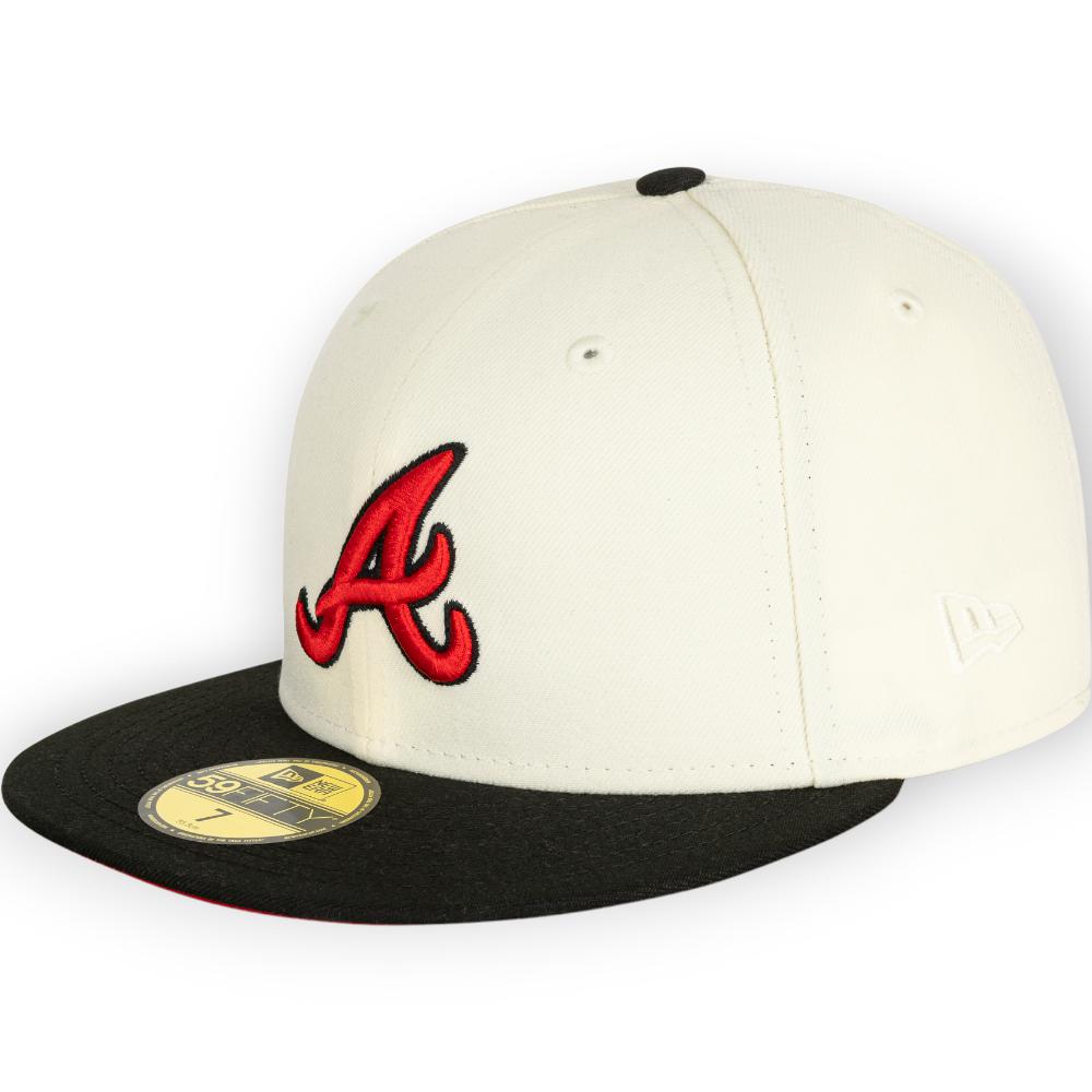 New Era Men Atlanta Braves Hat (Creamy Black)-Creamy Black-8 1/4-Nexus Clothing
