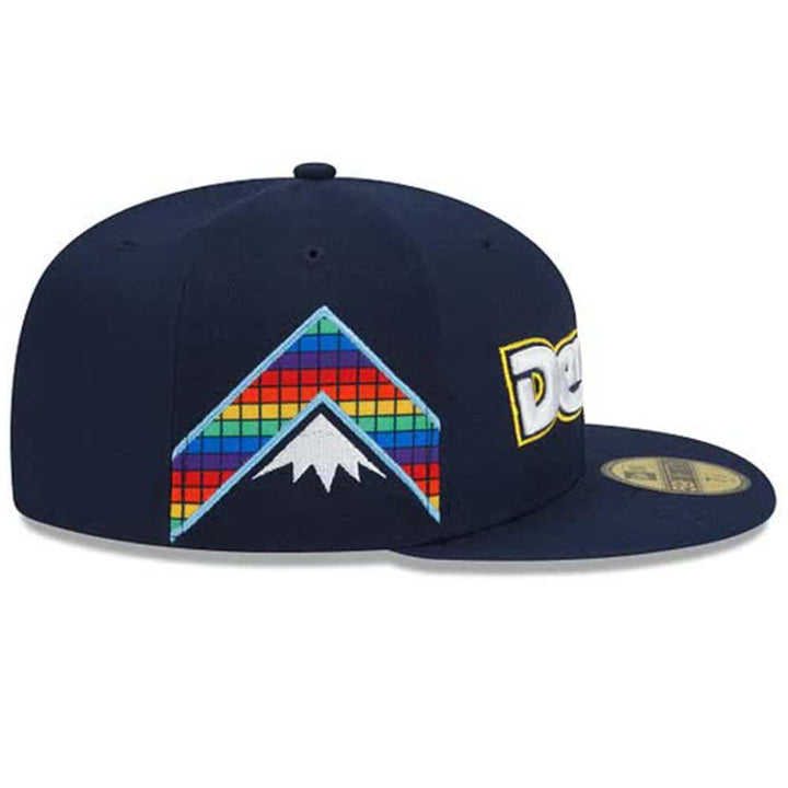 New Era Men Denver Nuggets Fitted (Navy)-Nexus Clothing