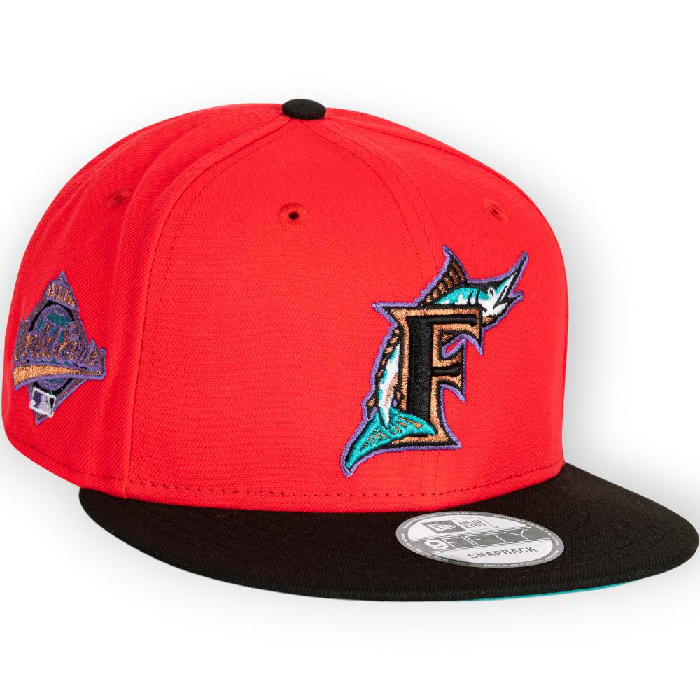 New Era Men Florida Marlins Hat ( Red Black)