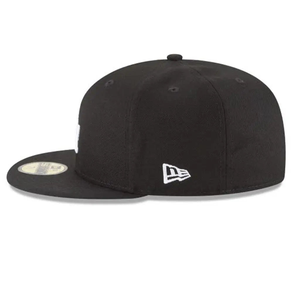 New Era Men Los Angeles Dodgers Black And White Basic 59Fifty Fitted-Nexus Clothing