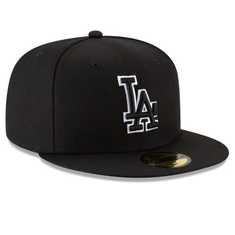 New Era Men Los Angeles Dodgers Black Outline 59Fifty Fitted-Nexus Clothing