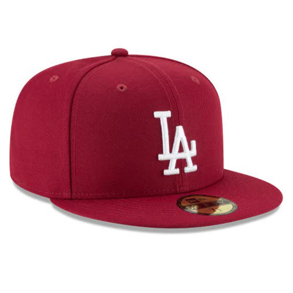 New Era Men LOS ANGELES DODGERS CARDINAL BASIC 59FIFTY FITTED-Hats & Caps-New Era- Nexus Clothing