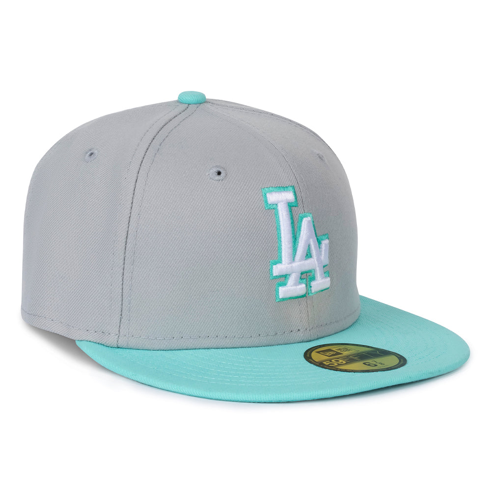 New Era Men Los Angeles Dodgers Fitted (Gray Mint)-Nexus Clothing