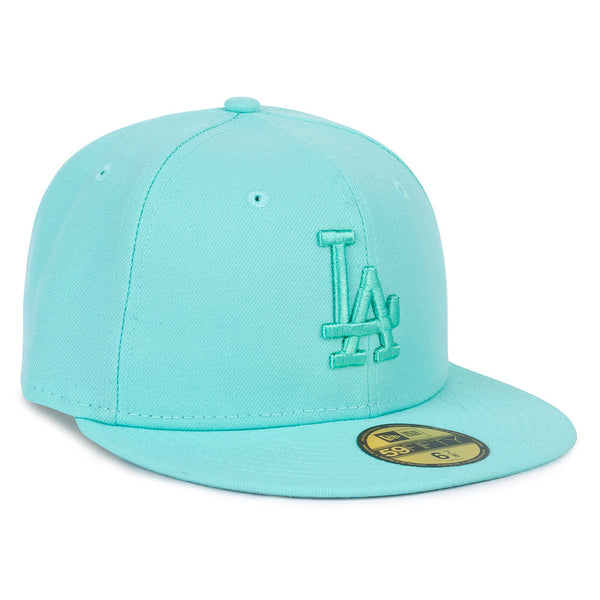 New Era Men La Dodgers Hats Fitted (Mint Yellow)