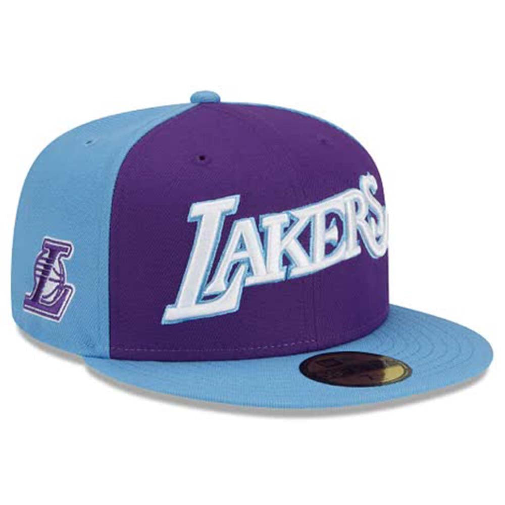 Men's New Era Purple Los Angeles Lakers Identity Cuffed Knit Hat