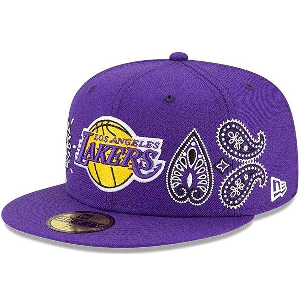 New Era Men Los Angeles Lakers Fitted (Purple)-Purple-6 7/8-Nexus Clothing