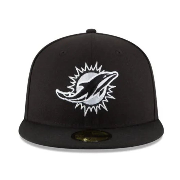 New Era Men Miami Dolphins Fitted Black-Black White-7-Nexus Clothing