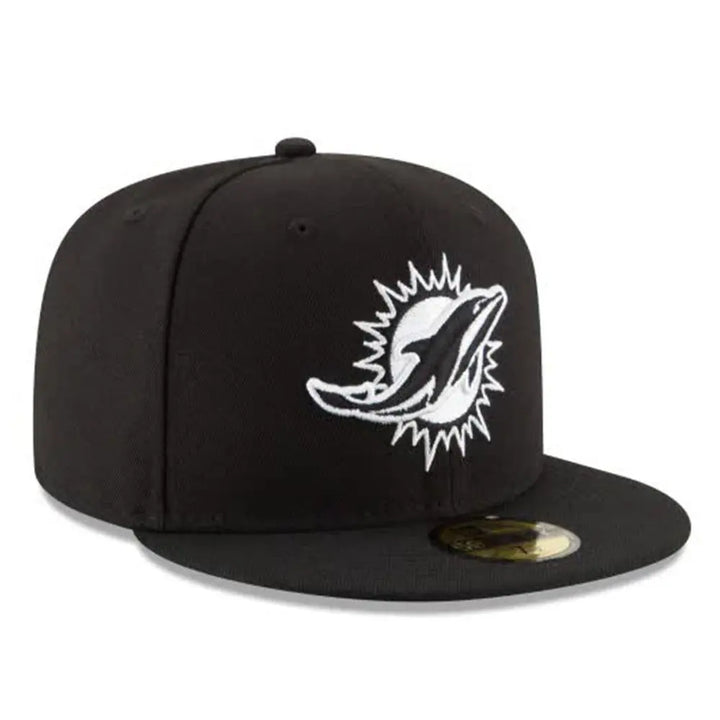 New Era Men Miami Dolphins Fitted Black-Nexus Clothing