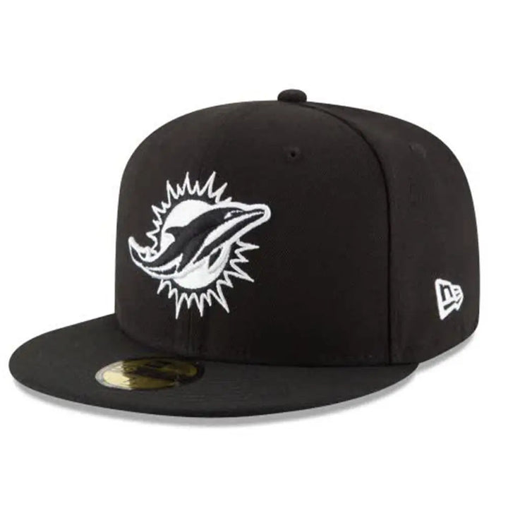 New Era Men Miami Dolphins Fitted Black-Nexus Clothing