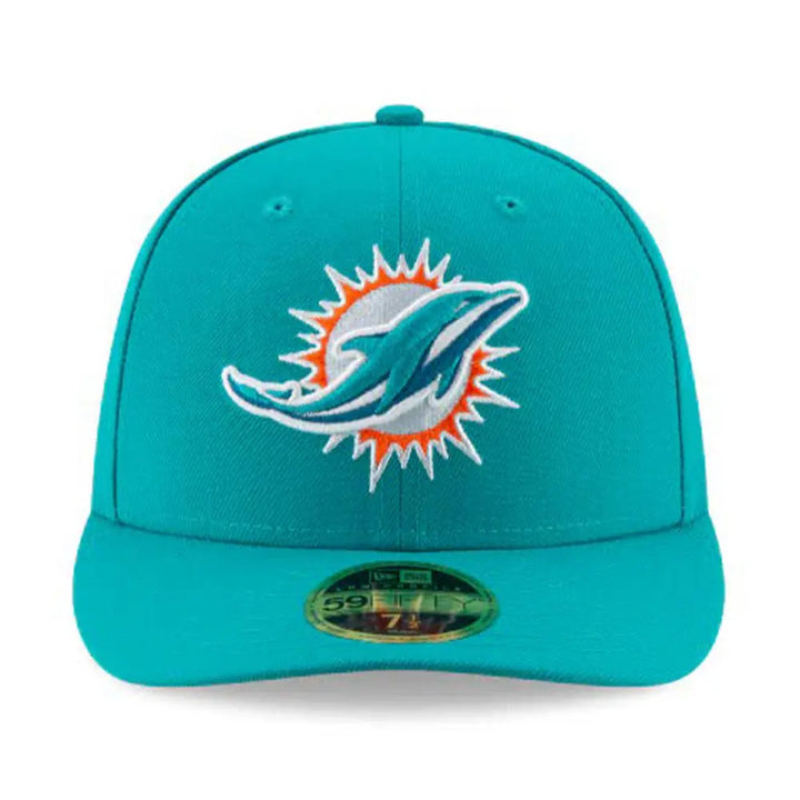 New Era Men Miami Dolphins Official NFL Sideline Home Low Profile 59FIFTY Fitted Cap-Nexus Clothing