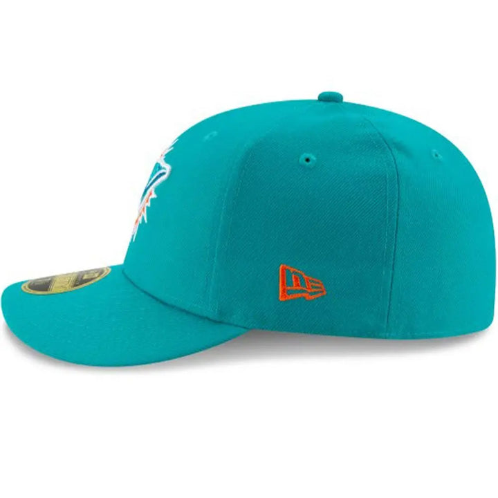 New Era Men Miami Dolphins Official NFL Sideline Home Low Profile 59FIFTY Fitted Cap-Nexus Clothing