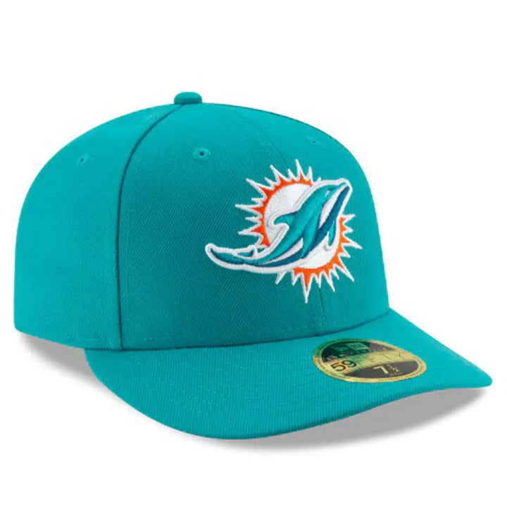 New Era Men Miami Dolphins Official NFL Sideline Home Low Profile 59FIFTY Fitted Cap-Nexus Clothing