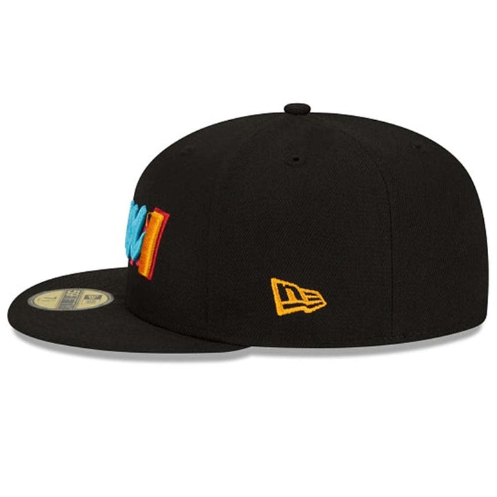 New Era Men Miami Heat Fitted (Black)-Nexus Clothing