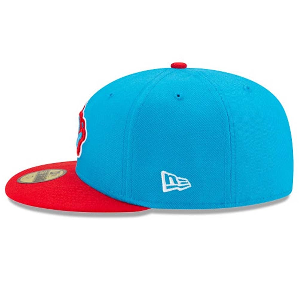 New Era Men Miami Marlins Fitted (Blue Red)-Nexus Clothing