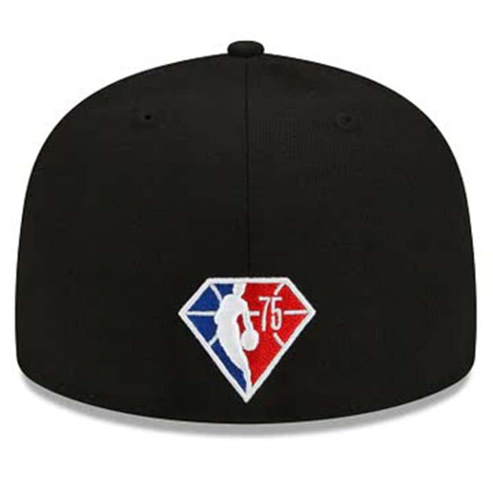 New Era Men New York Knicks Fitted (Black Orange)-Nexus Clothing