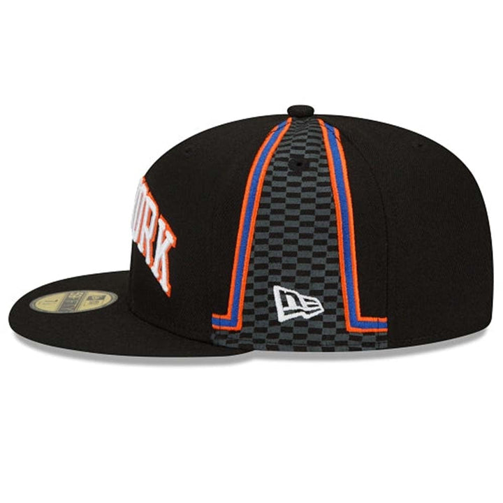 New Era Men New York Knicks Fitted (Black Orange)-Nexus Clothing