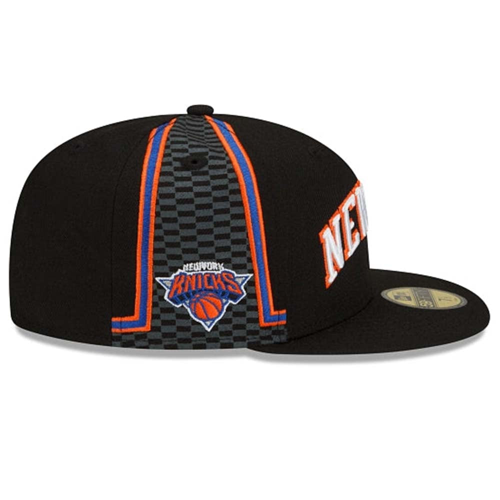 New Era Men New York Knicks Fitted (Black Orange)-Nexus Clothing