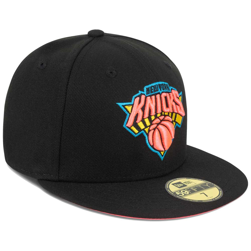 New Era Hats New York Knicks Fitted ( Black Pink Glow)
