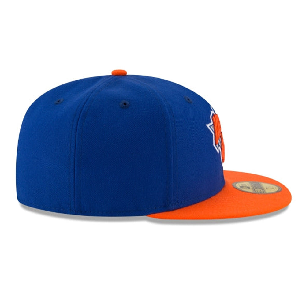 White New York Knicks Royal Blue Visor Orange Bottom Established 1946 Side  Patch New Era 59Fifty Fitted