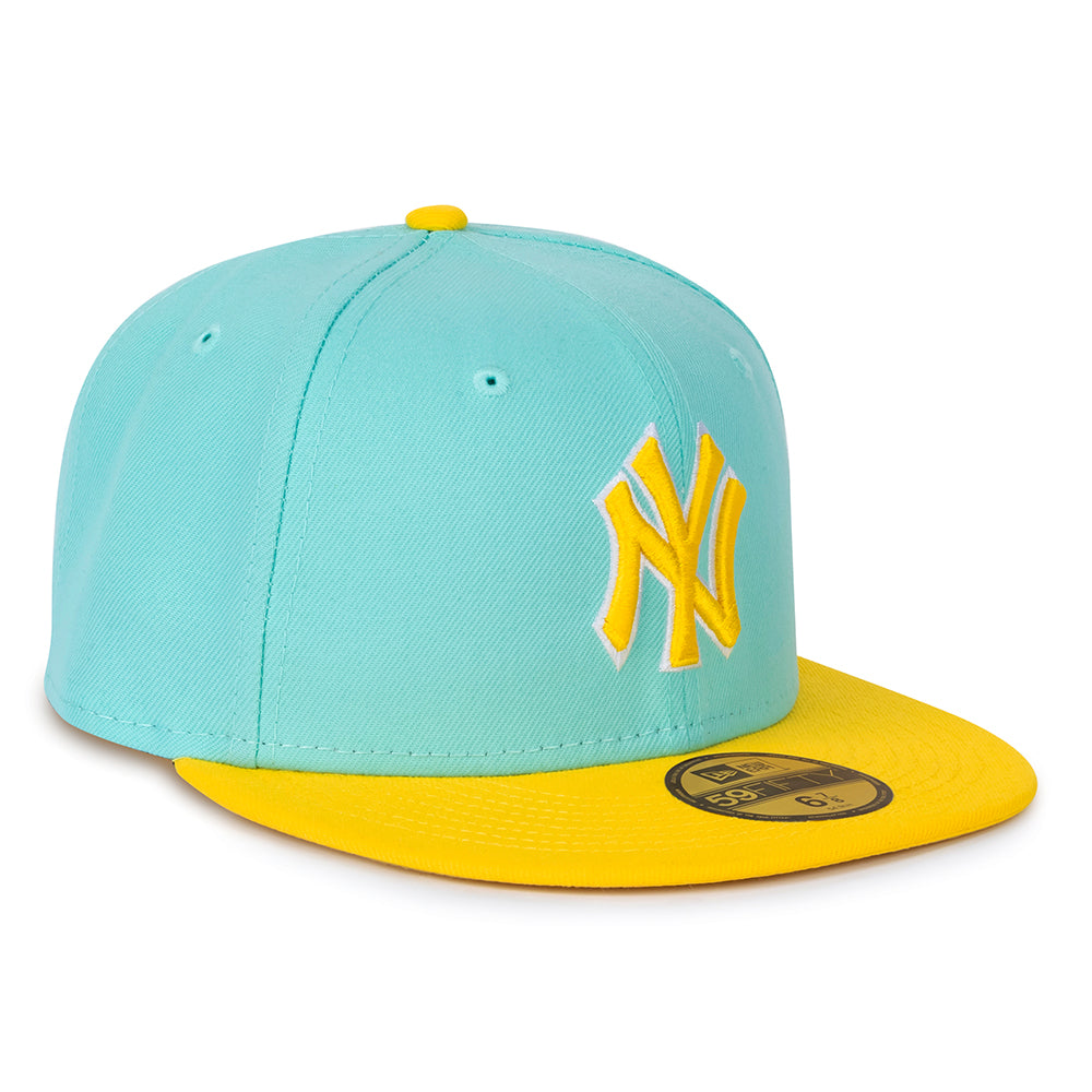 New Era Men New York Yankees Fitted (Mint Yellow)-Nexus Clothing