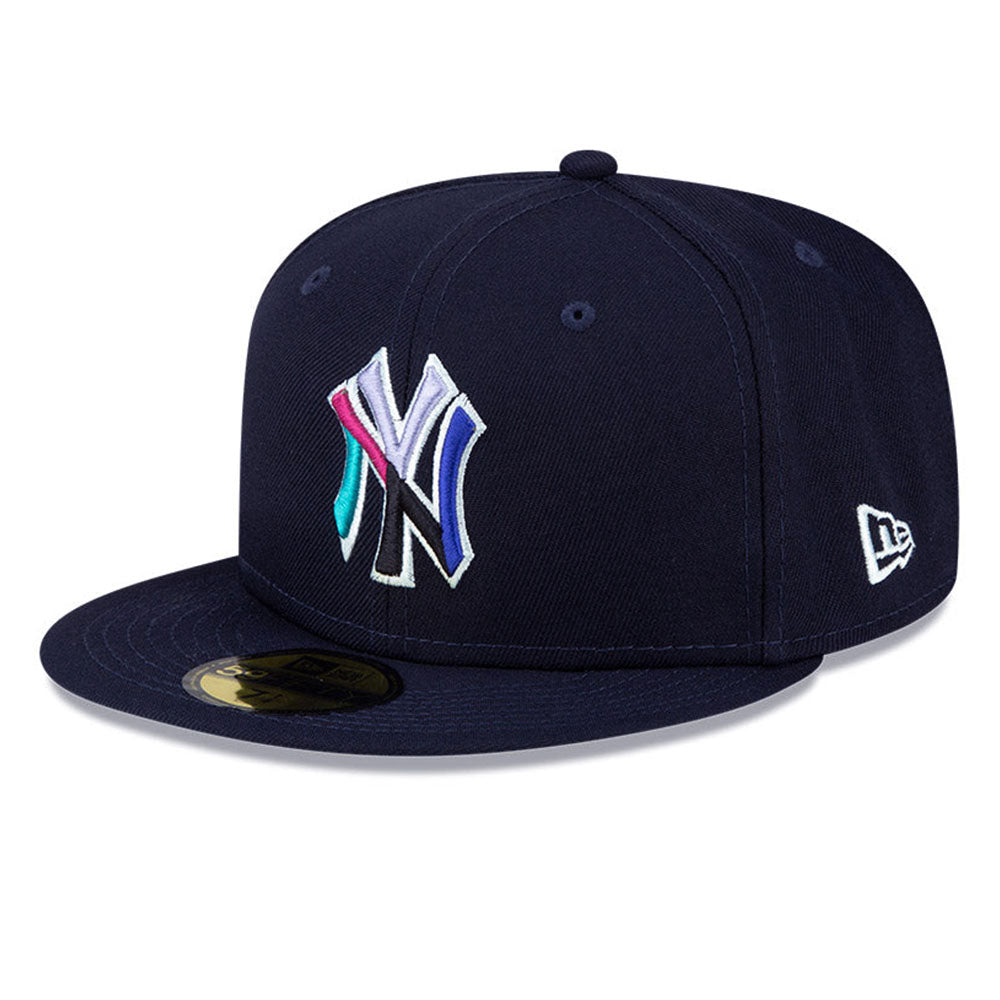 New Era Men Polar lights New York Yankees Fitted (Navy)-Headwear-Baseball-Fitted-New Era-Navy-8 1/4- Nexus Clothing