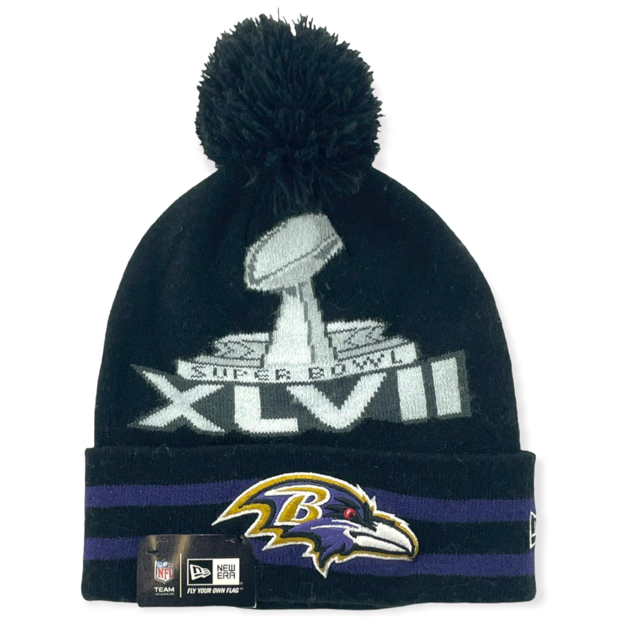 New Era Men Ravens Super Bowl Beanie (Black Purple)-Black Purple-One Size-Nexus Clothing