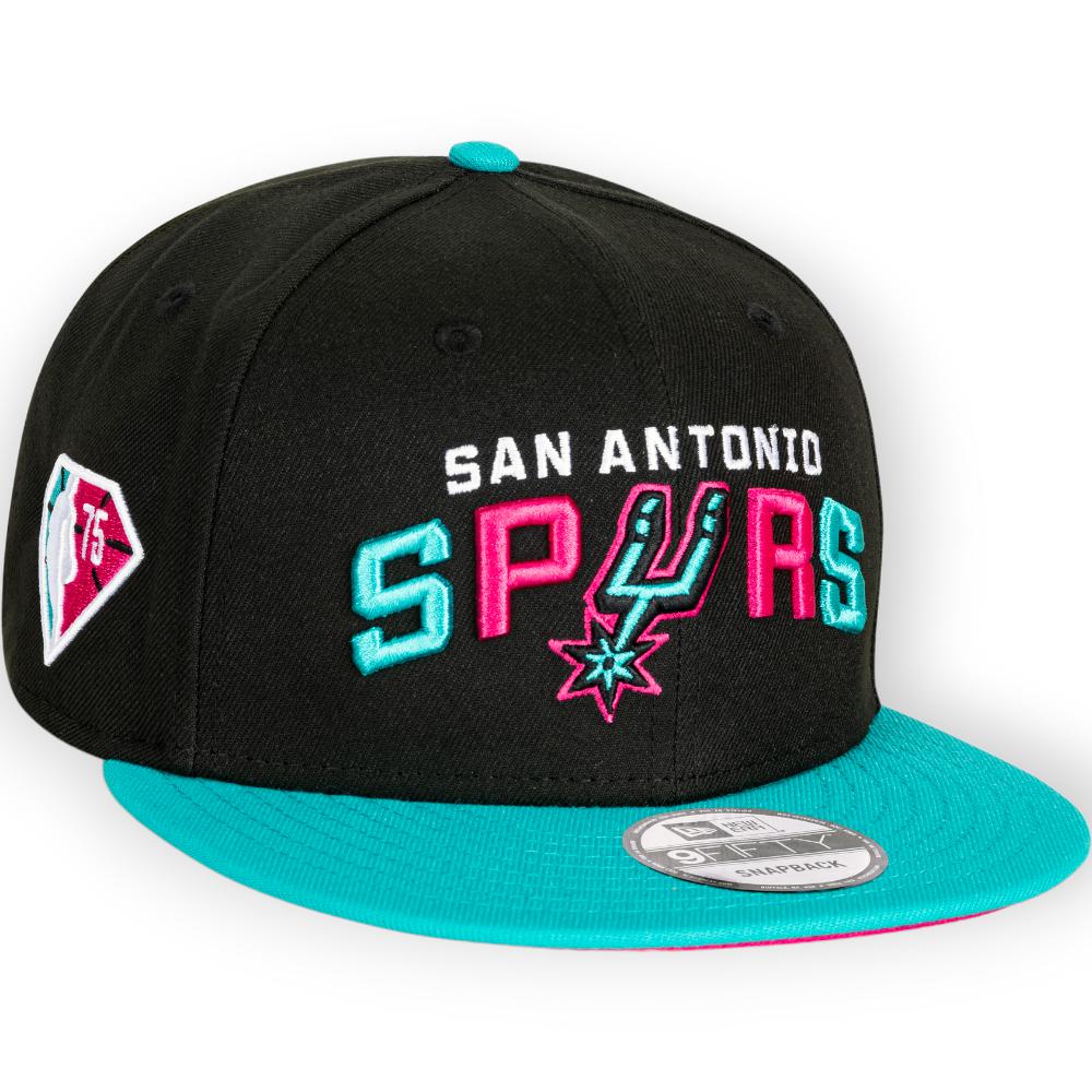 New Era Men San Antonio Spurs Hat (Black Teal)