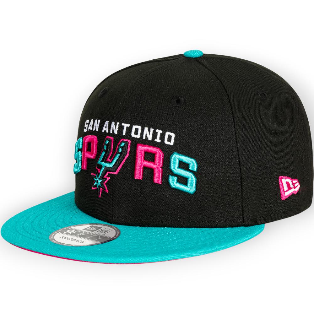 New Era Men San Antonio Spurs Hat (Black Teal)