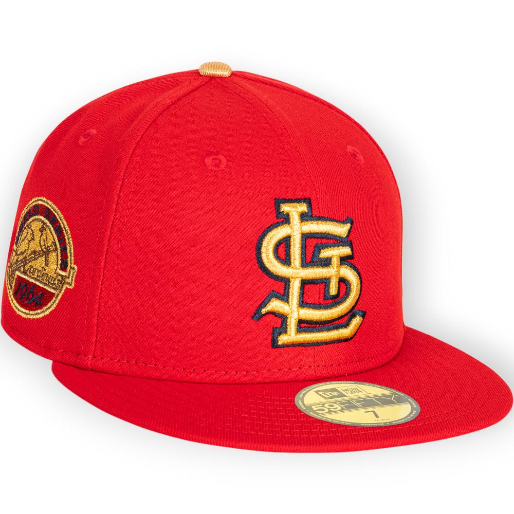 New Era Men St Louis Cardinals Hat (Red Scarlet Gold), Red Scarlet Gold / 7 5/8