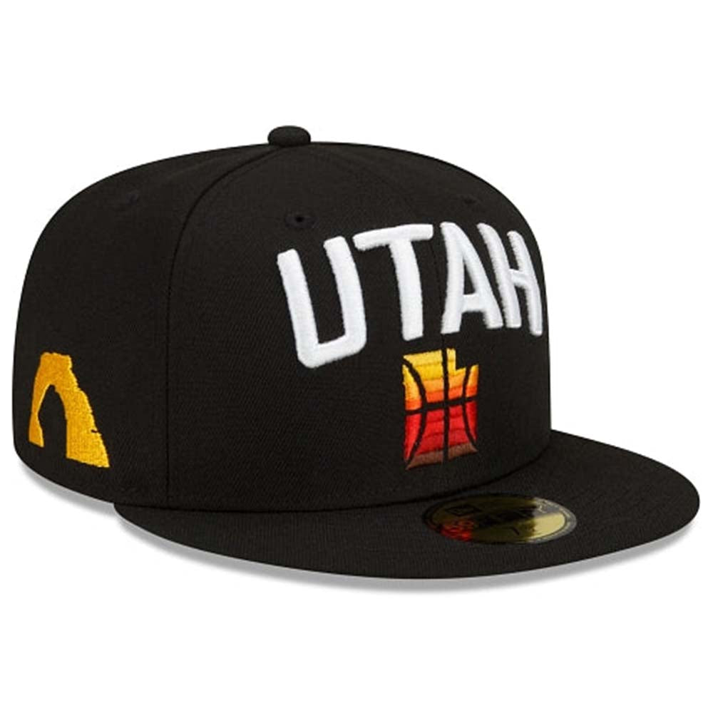 New Era Men Utah Jazz Fitted (Black)-Nexus Clothing