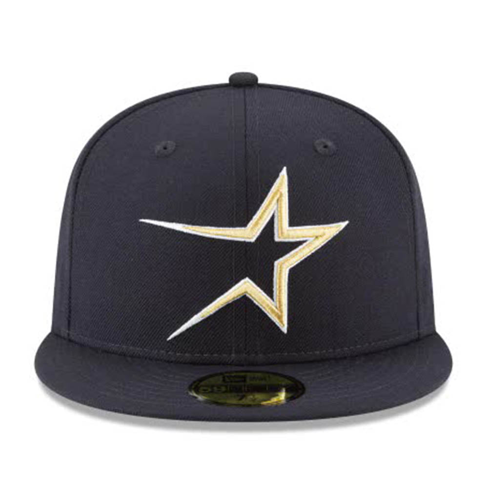 Houston Astros New Era Cooperstown Collection Wool 59FIFTY Fitted Hat - Navy