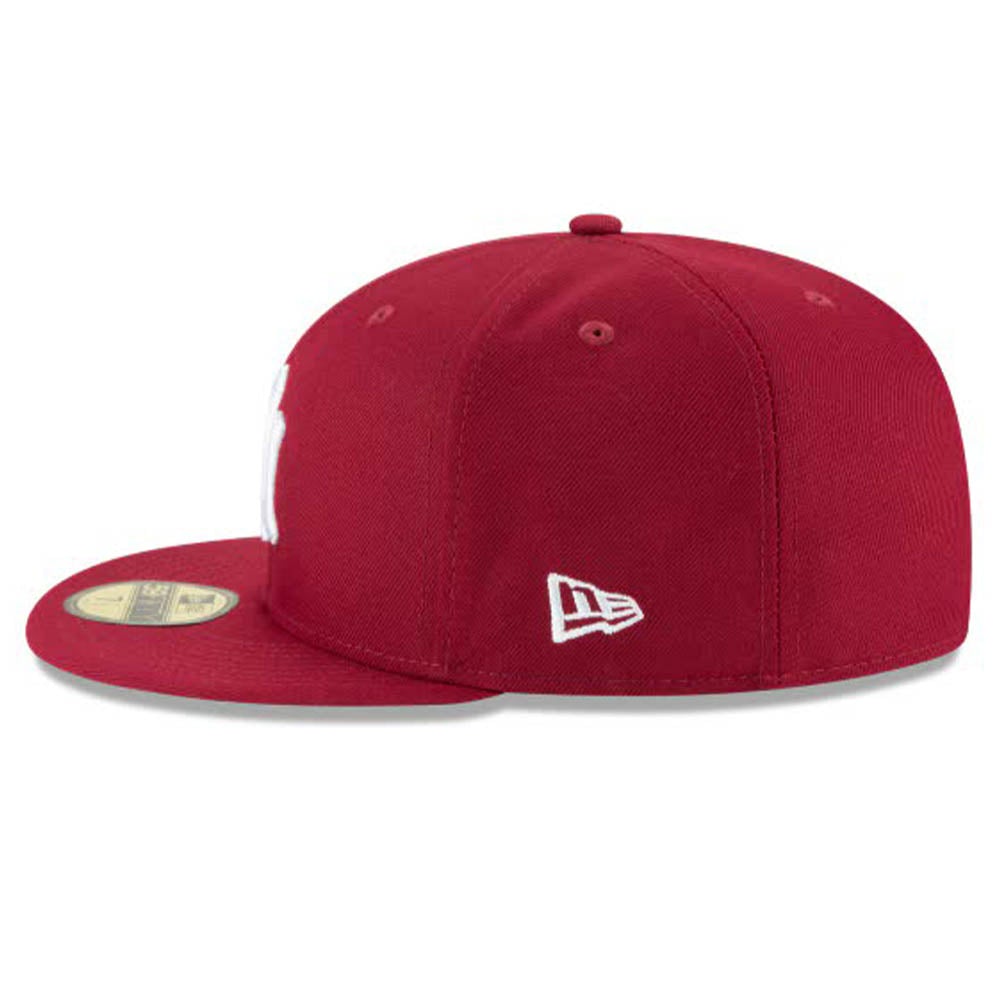New Era New York Yankees Burgundy White Basic 59FIFTY Fitted-Hats & Caps-New Era- Nexus Clothing