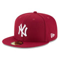New Era New York Yankees Burgundy White Basic 59FIFTY Fitted