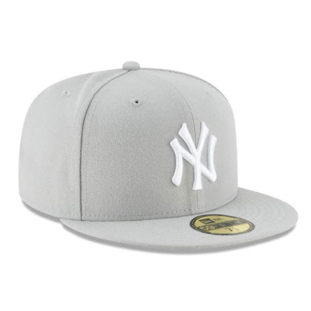 New Era New York Yankees Grey White Basic 59FIFTY Fitted-Nexus Clothing