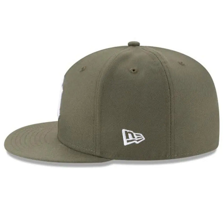 New Era New York Yankees Olive White Basic 59FIFTY Fitted-Nexus Clothing