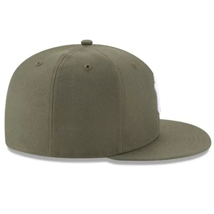 New Era New York Yankees Olive White Basic 59FIFTY Fitted-Nexus Clothing