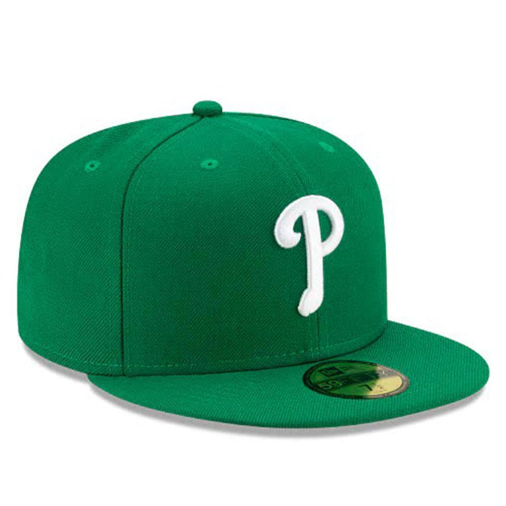New Era 59FIFTY Hat Philadelphia Phillies MLB Basic Green Fitted Cap (7 1/2)