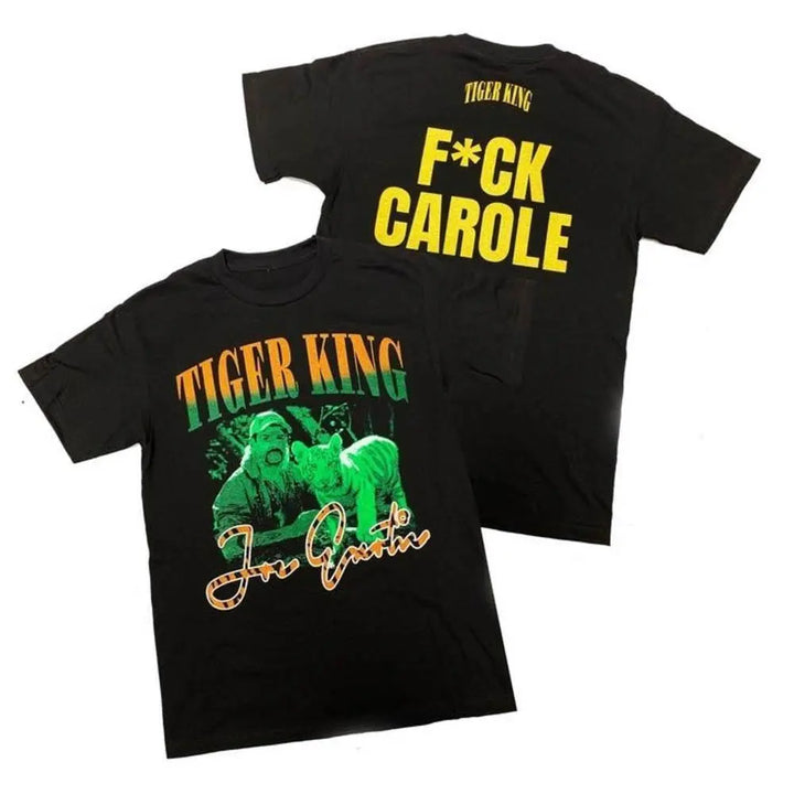 Nostalgic Club Men Tiger King T-Shirt (Black)-Black-Small-Nexus Clothing