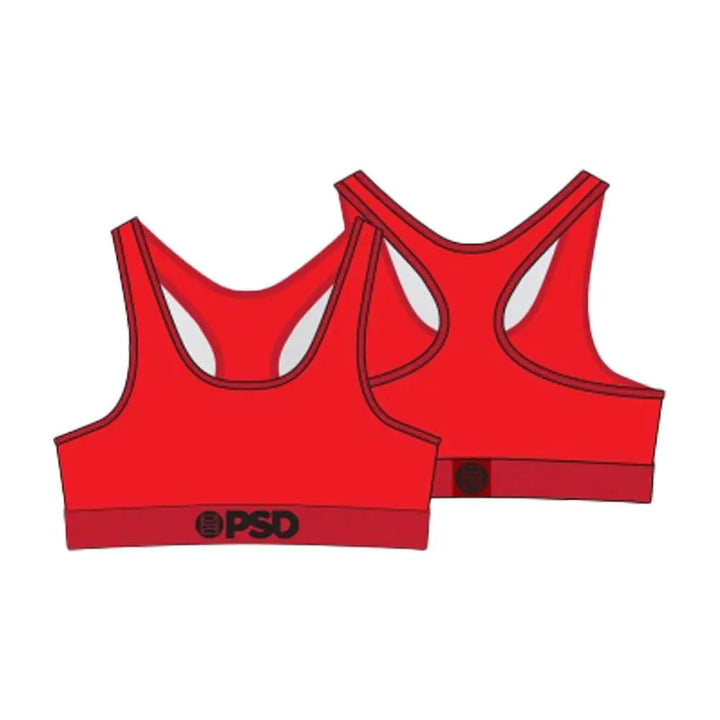 PSD Women Solids Sports Bra (Red)-Red-X-Large-Nexus Clothing