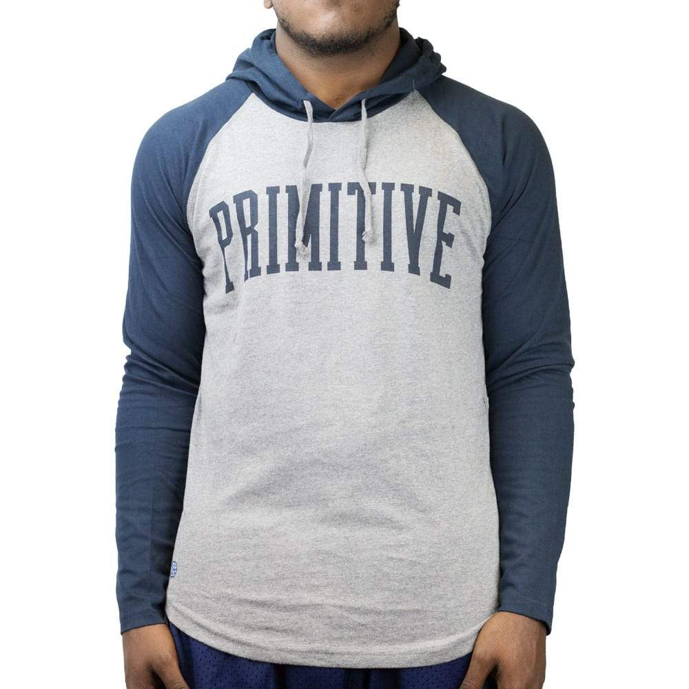 Primitive Collegiate Raglan Hood Gray-Midnight-Medium-Nexus Clothing