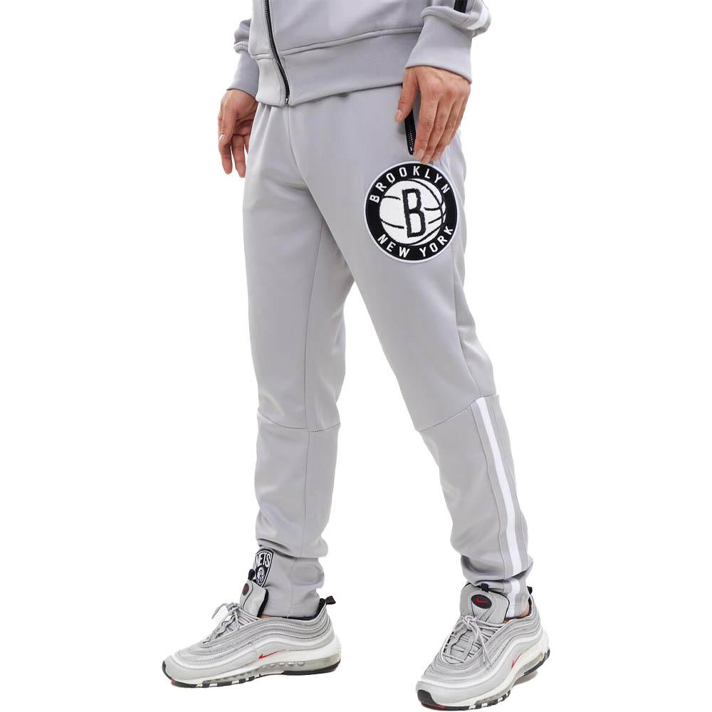 Pro Standard Men Brooklyn Nets Pro Team Track Pant (Gray)-Nexus Clothing