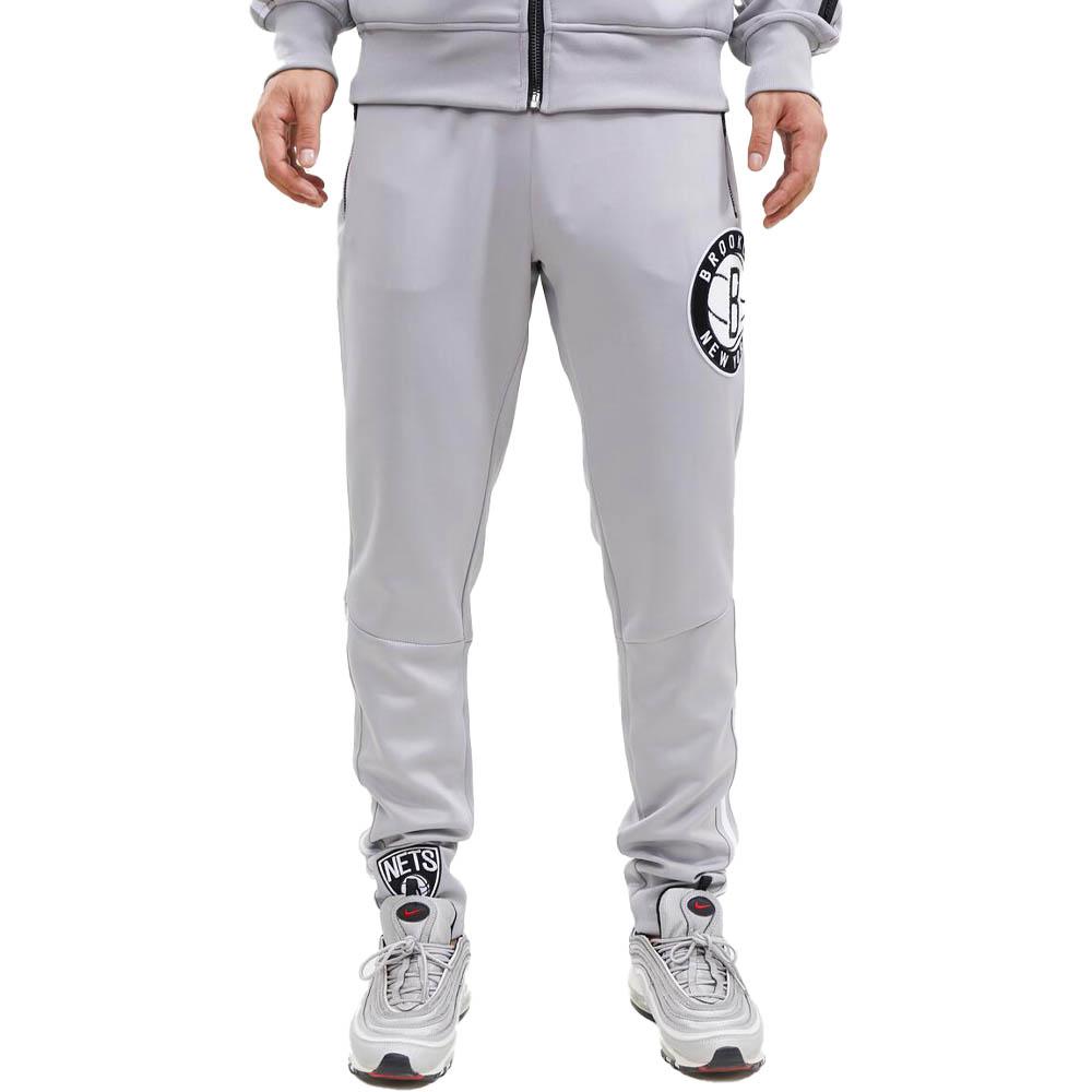 Pro Standard Men Brooklyn Nets Pro Team Track Pant (Gray)-Gray-XXX-Large-Nexus Clothing