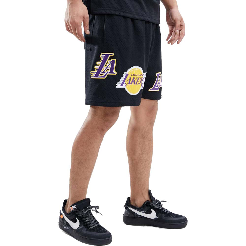 Pro Standard Men Los Angeles Lakers Mesh Short (Black)-Nexus Clothing