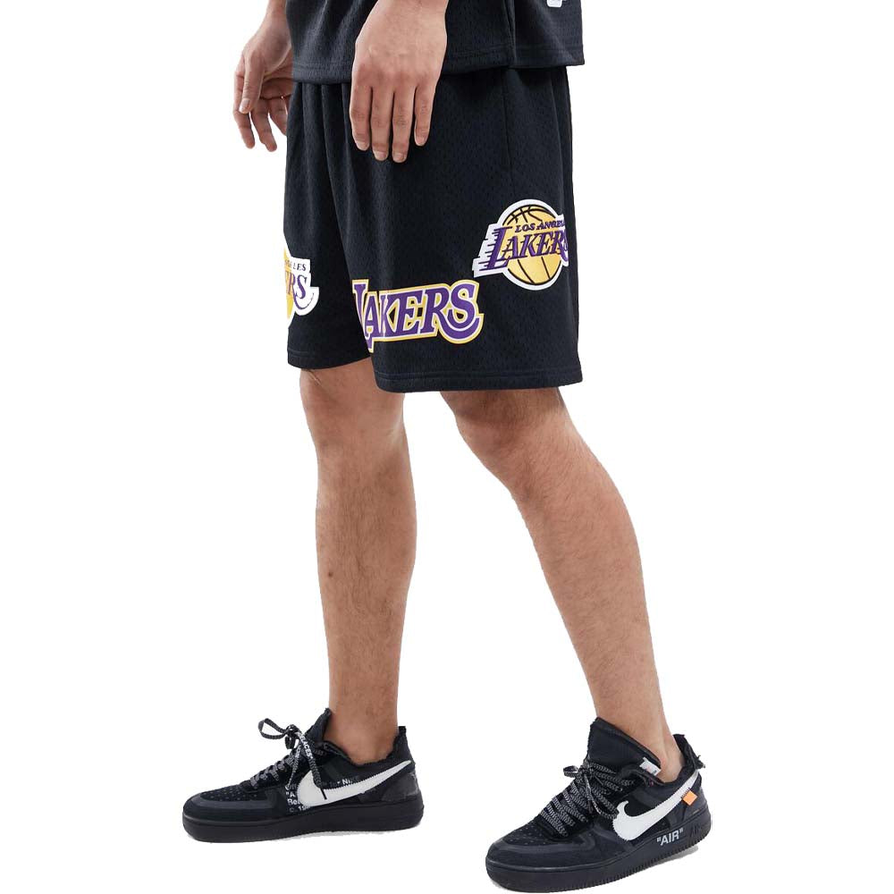 Pro Standard Men Los Angeles Lakers Mesh Short (Black)-Nexus Clothing