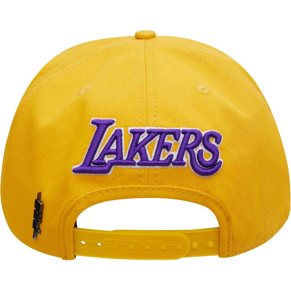 Pro Standard Men Los Angeles Lakers Stacked Logo Snapback Hat (Yellow)-Yellow-OneSize-Nexus Clothing